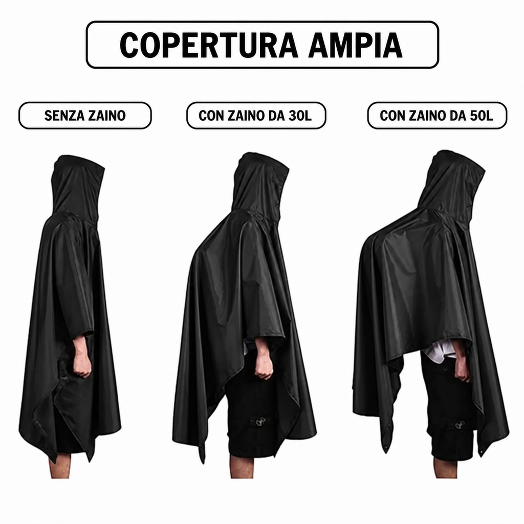 Poncho impermeabile multiuso