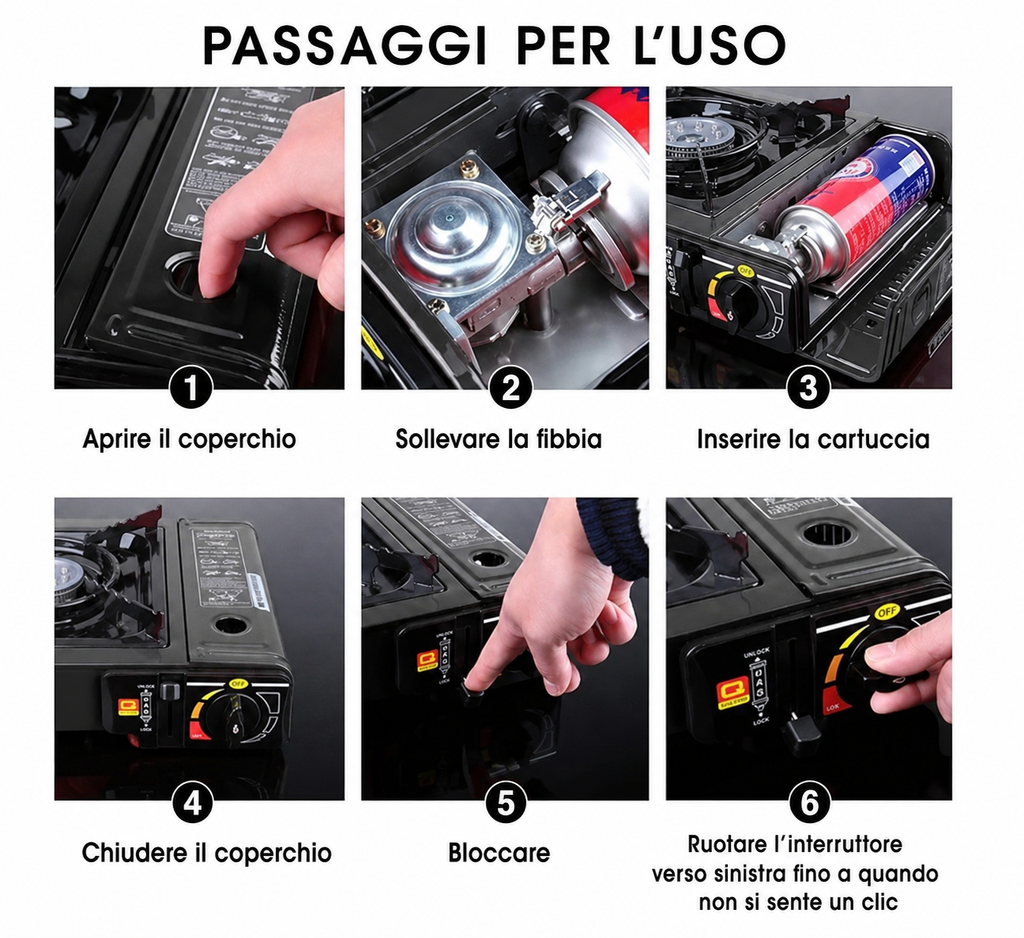Fornello portatile a gas