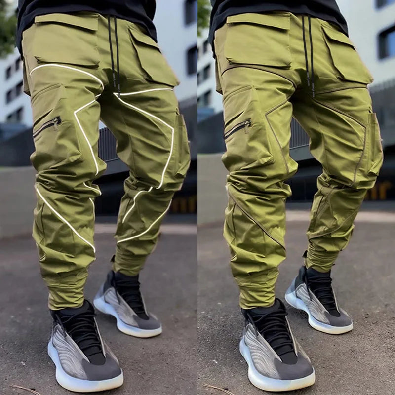Pantaloni cargo riflettenti