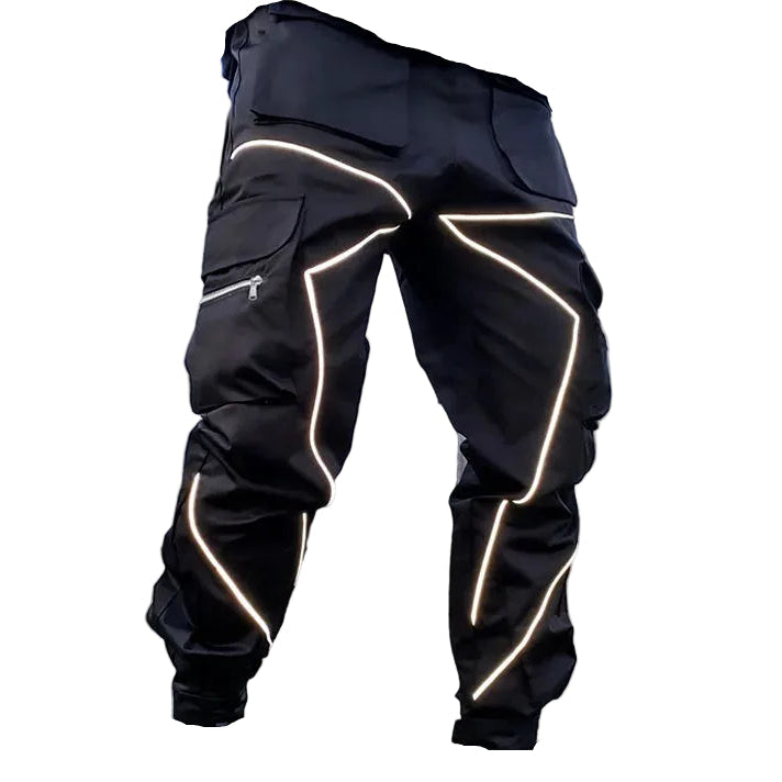 Pantaloni cargo riflettenti