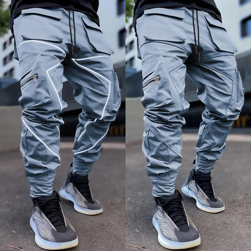 Pantaloni cargo riflettenti