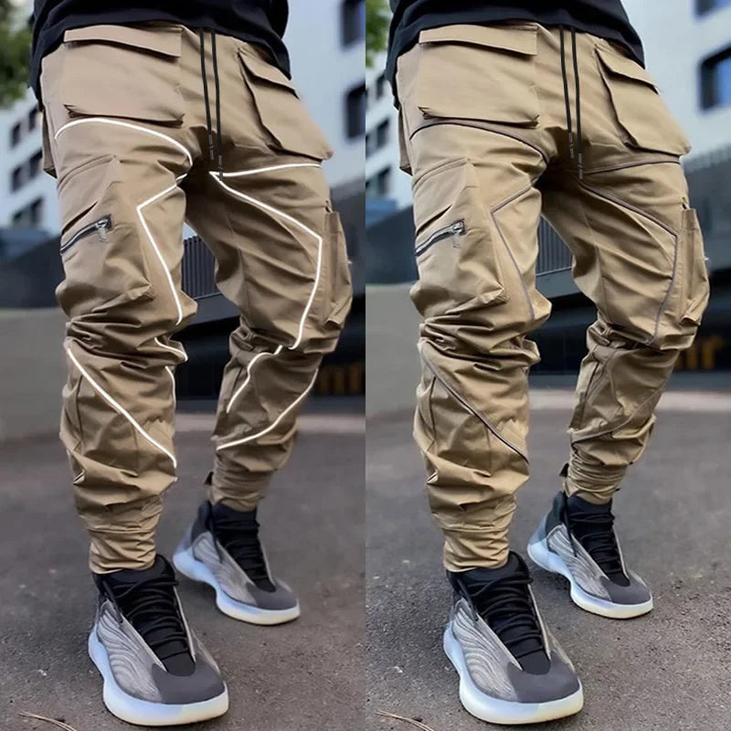 Pantaloni cargo riflettenti