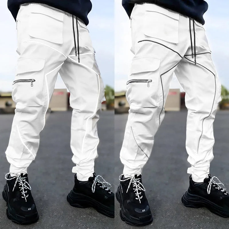 Pantaloni cargo riflettenti